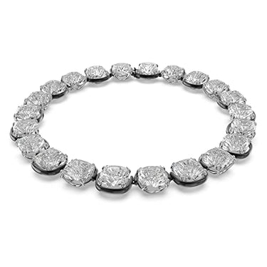 Swarovski Harmonia Drop-Ohrhänger, Schwebende Kristalle im Kissenschliff, Weiss, Metallmix im Sale